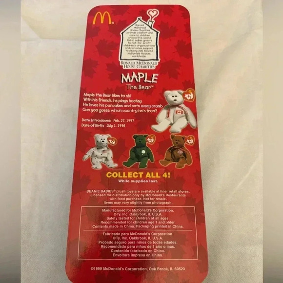 Ty Beanie Babies Canada Maple the Bear McDonald’s 1997 - Picture 8 of 8